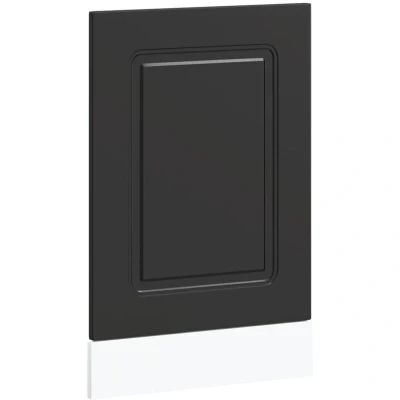 Image of vidaXL Dishwasher Panel Kalmar Black 45x1.5x67 cm Engineered Wood