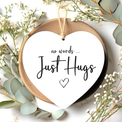 Image of No Words Just Hugs Sympathy Keepsake Gift Friend Family Get Well Soon Thinking Of You Sending Love Tough Times Heart