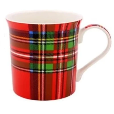 Image of Lesser &amp; Pavey Tartan Mug Ceramic Coffee for Home or Work Premium Design All Occasions Lovely Tea, Hot Drinks Assorted