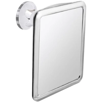 Image of MIRRORVANA Fogless Shower Mirror for Shaving with Upgraded Suction, Dual Anti Fog Design, Shatterproof Surface &amp; 360 Swivel, 8&quot; x 7&quot; Chrome