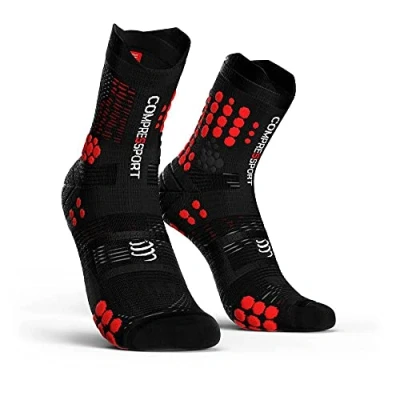 Image of COMPRESSPORT Unisex Pro Racing Socks V 3.0 Calcetines Para Trail, Black/Red, 42 44 EU