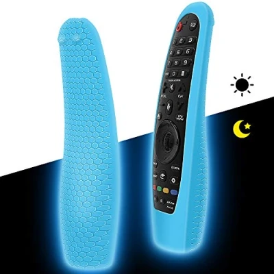 Image of Protective Case for LG AN MR600 / MR650 MR18BA MR19BA MR20GA Remote Control, Silicone Anti Slip Magic Cover Skin Holder Sleeve Protector Holder(Glow Blue)