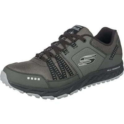 Image of Skechers Men&#039;s Escape Plan Trainers, Grey Charcoal Black, 7.5 UK