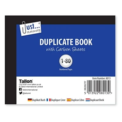 Image of Just stationery Half Size Duplicate Book (Pack of 80)