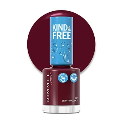 Image of Rimmel London Kind and Free Clean Nail Polish 8ml 157 Berry Opulence