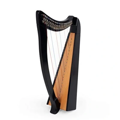 Image of MMX HX22BK celtic harp in black 22 strings