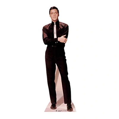Image of Star Cutouts SC228 Elvis Presley Black &amp; White Lifesize Cardboard Cutout
