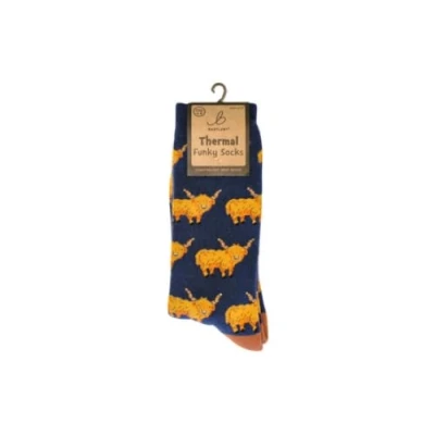 Image of Bartleby Funky Thermal Socks Hardy Highland Cows