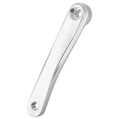 Image of Keenso Bike Crank Arm, Universal 170mm Aluminum Alloy Left Single Chain Arm Bicycle Replacement Arm(Rhombic Hole Silver)