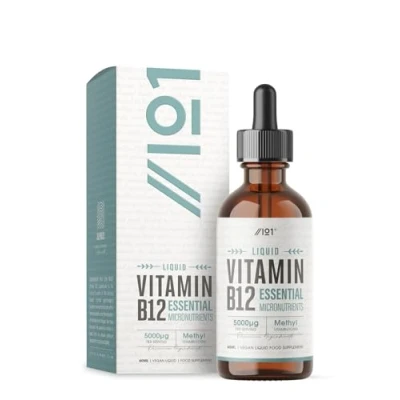 Image of Vitamin B12 Liquid Drops 5000mcg 60ml (2 Months Supply) High Strength Methylcobalamin Supplement Vegan &amp; Vegetarian Friendly by Alpha01