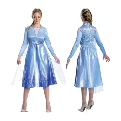 Image of DISGUISE 158419E EU Elsa Basic Plus Adult (Eu) Frozen Fancy Dress, Women, Multi, L