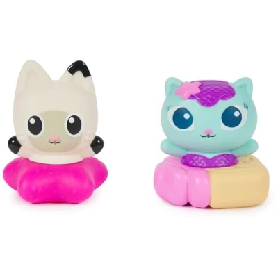 Image of Gabby&#039;s Dollhouse: Gabby Cat Bath Squirters, Mercat and Pandy Paws Floating Toddler Toys for Girls Boys Aged 3 up