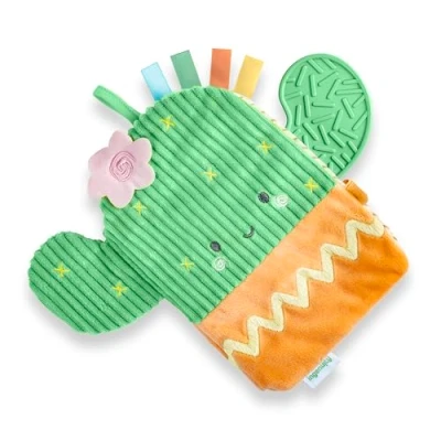 Image of Ingenuity Calm Springs Soft Teething Activity Book Multi Texture Crinkle, Teether, Number Learning, Mirror, Unisex, for Ages 0 36 Months
