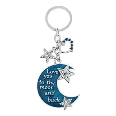 Image of Joe Davies Equilibrium Snazzy Style Enamel Keyring Charm Love You to The Moon and Back
