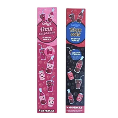 Image of Smiggle Pencils HB Scented Twin Pack (Fizzy Combo Cola &amp; Raspberry)