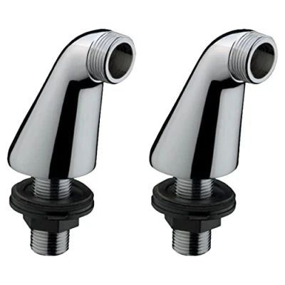 Image of Nes Home Pair of Chrome Deck Mounted Bath Filler Shower Mixer Tap Legs Adapter Extension