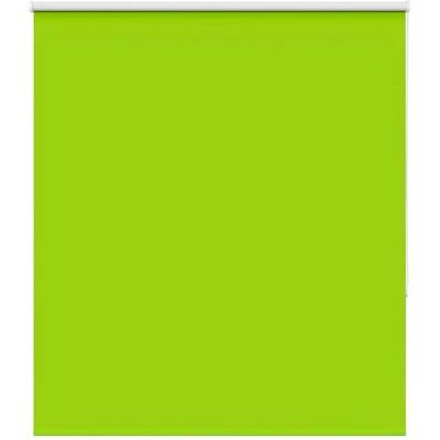 Image of vidaXL Roller Blind Blackout Leaves Green 125x150 cm Fabric Width 121.6 Polyester