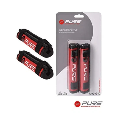 Image of Pure2Improve Unisex Pure 2 Improve Weighted Sleeve Training Aid Golf Speed Weights, Red Black