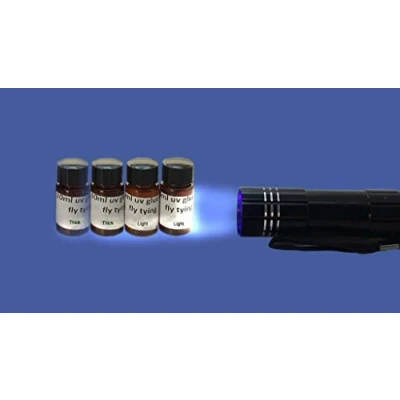 Image of MM 40ml Thick and Light Fly Tying UV Resin, Glue 9 LED Strong Torch, Fishing