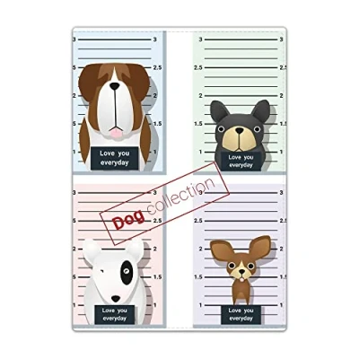 Image of Passport Holder Cover, PU Leather Travel Wallet Case Organiser for Passport, Business Cards, Credit Boarding Passes (Dog Collection)