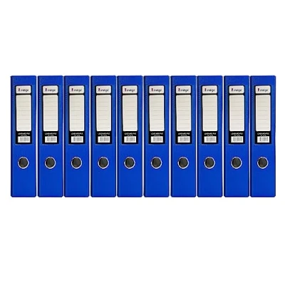 Image of indigo® Premium A4 Office Lever Arch File Durable, Organized Storage (FSC Certified, Blue, 70mm Spine Pack of 10)