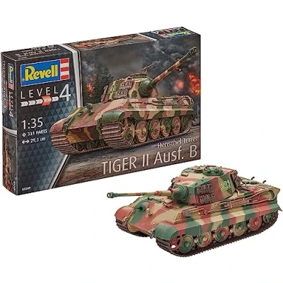 Image of Revell 03249 Tiger II Ausf.B (Henschel Turret) 1:35 Scale Unbuilt/Unpainted Plastic Model Kit