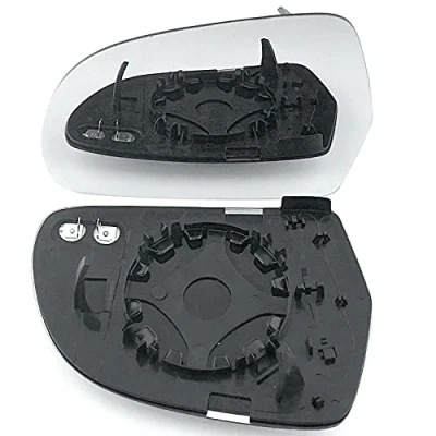 Image of Clip on Heated Base Convex Wing Mirror Glass fits Audi Q3 2011 to 2018 Left Passenger Side