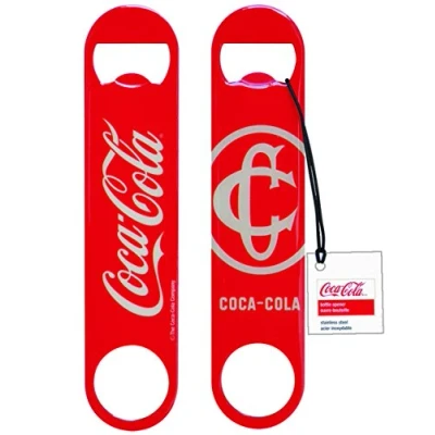Image of Tablecraft CC383 Coca Cola Classic Logo Flat Bottle Opener, Red