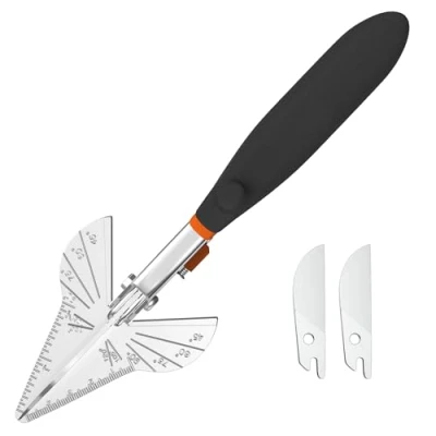 Image of GARTOL Multi Angle Miter Shears Cutter, Multifunctional Trunking for Vinyl Wood Molding Trim, Adjustable at 45 to 120 Degree with SK5 Blades