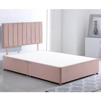 Image of ComfoRest Stylish 3FT Single Bed with Premium 24 Inch Headboard Durable Base Ideal for Compact Spaces Bed, Perfect Small Bedrooms Easy to Assemble (Pink Plush)