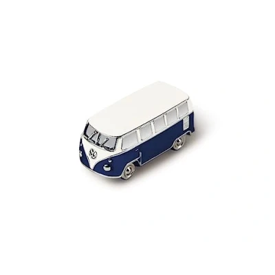 Image of BRISA VW Collection Volkswagen Refrigerator Office Pinboard Magnet T1 Bus 3D Mini Model (Classic Bus/Blue)