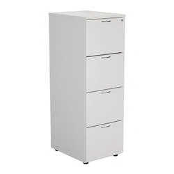 Image of 4 Drawer Filing Cabinet White TES4FCWH