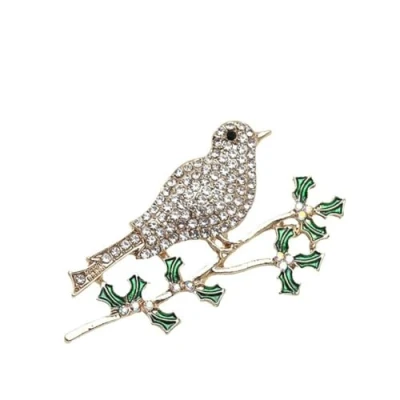 Image of Rhinestone Bird Brooch Pin for Women Animal Lapel Corsage Accessory Gift Banquet Wedding Party