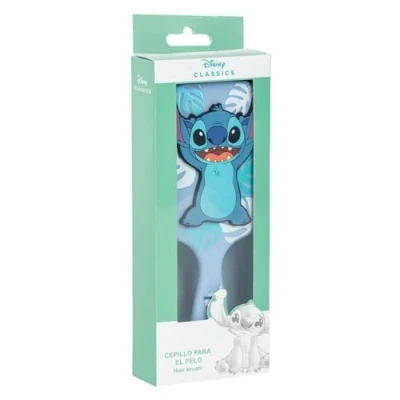 Image of Disney Kids Character Girls Compact Hair Brush Stitch Frozen Hairbrush With Gift Box (Rectangular Stitch)