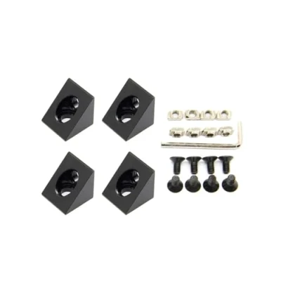 Image of Befenybay 4PCS Black Angle Sharp Corner Bracket Connector for 6mm Slot Aluminum Extrusion Profile 2020 Series (Angle Corner)