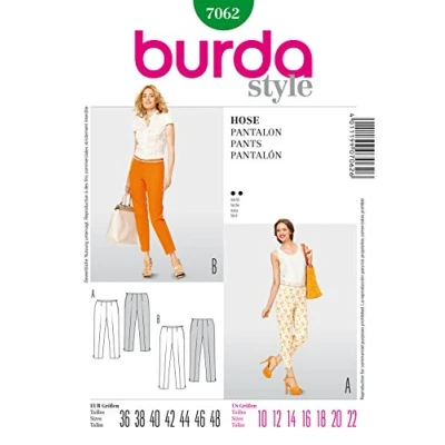 Image of Burda B7062 Trousers Sewing Pattern 19 x 13 cm