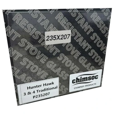 Image of Chimsoc Replacement Stove Glass Hunter 3 Traditional / 4 (235mm x 207mm Rectangular)