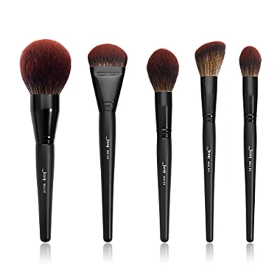 Image of Jessup Large Face Makeup Brushes 5pcs, Premium Synthetic Foundation Powder Contour Blusher Highlighter Brush, Phantom Black T273