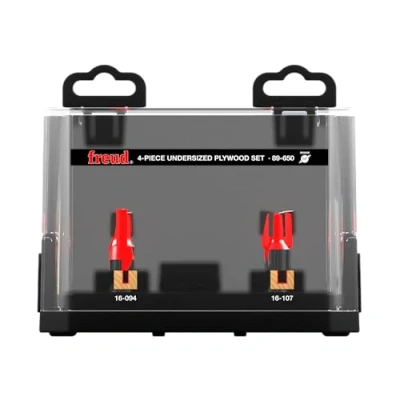 Image of Freud 89 650: 4 Piece Undersized Plywood Bit Set (1/2&quot; Shank)