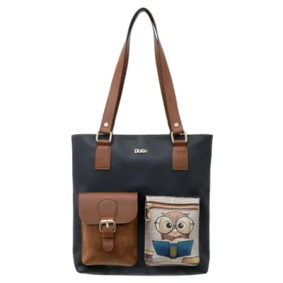Image of DOGO Women&#039;s Multi Pocket Bag The Wise Owl, Bleu Foncé, UK One Size