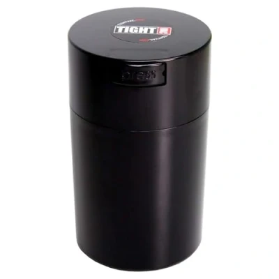 Image of Tightvac 1 oz to 6 ounce Patented Airtight Container Multi use Vacuum Works as Smell Proof Containers for Herbs and Dry Goods. Black
