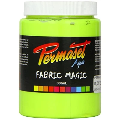 Image of Permaset Aqua Standard 300ml Yellow Screen Printing Ink for Fabric Ideal Kit Home Office, Starter Kit, Paint, Printer and Other
