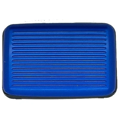 Image of Lizzy RFID Blocking Credit Card &amp; ID Wallet Travel Organizer Cover Holder (Blue)