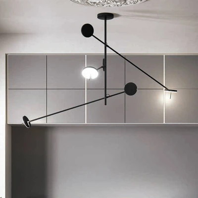 Image of Invisible LED Ceiling Pendant Matt Black Phase Cut Dimming 2295lm 2700K