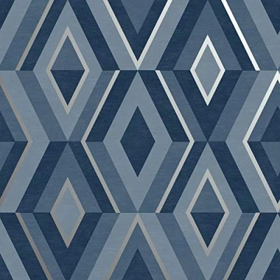 Image of Fine Décor FD42608 Shard Geo Blue/Silver