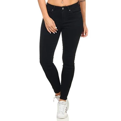 Image of ONLY Women&#039;s ONLWAUW Life MID SK BB BJ165 NOOS Trouser, Black Denim, S/30
