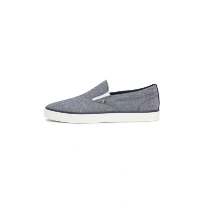 Image of Tommy Hilfiger Men’s Slip On Vulcanised Trainers, Blue (Desert Sky), 11