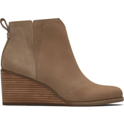 Image of TOMS Women&#039;s Clare Ankle Boot, Dune Nubuck Leather/Suede, 3 UK