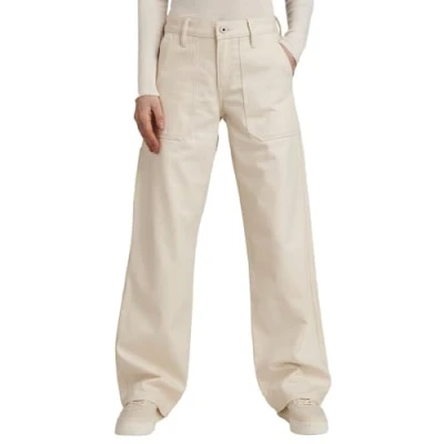 Image of G STAR RAW Women&#039;s Judee Carpenter Loose Jeans Jeans, Beige (ecru D23590 D491 159), 24W / 30L