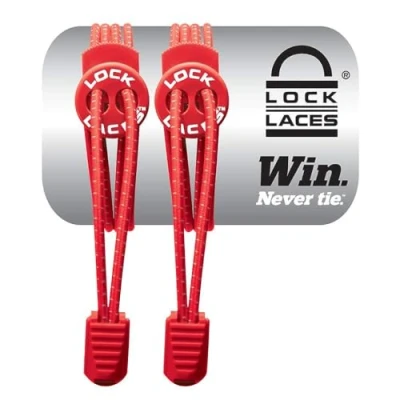 Image of LOCK LACES (Elastic No Tie Shoelaces (Red, 48 Inch)